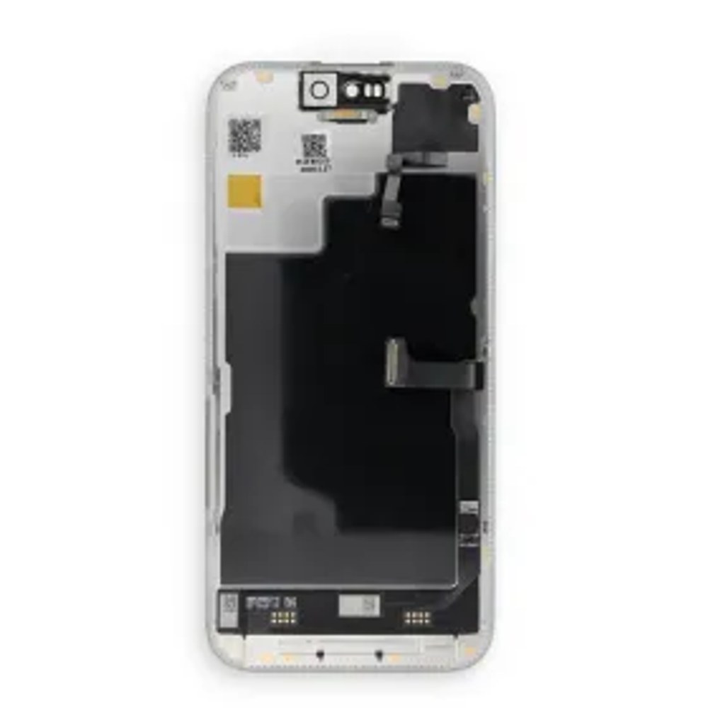 LCD displej pro iPhone 15 Pro Soft OLED, 120 Hz, ohebný kabel se senzorem přiblížení (stav: použitý)