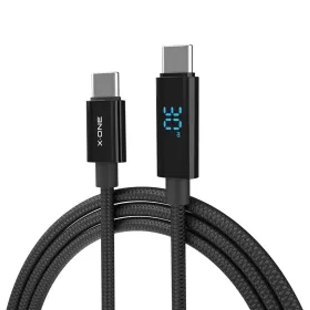 Datový kabel pro LED displej X-ONE BoltLink – typ C na C – max. 100 W, 1,5 m, černý