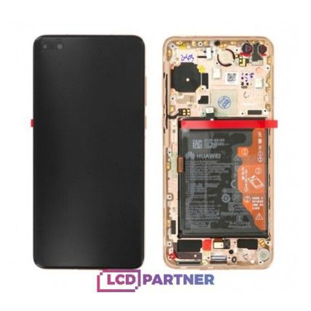 Huawei P40 (ANA-LX4, ANA-LNX9) LCD + dotyková deska + rámeček + malé části zlatý - originál