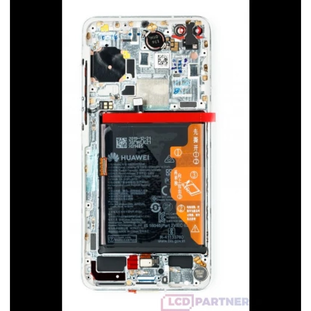 Huawei P40 (ANA-LX4, ANA-LNX9) LCD + dotyková deska + rámeček + malé části bílé - originální