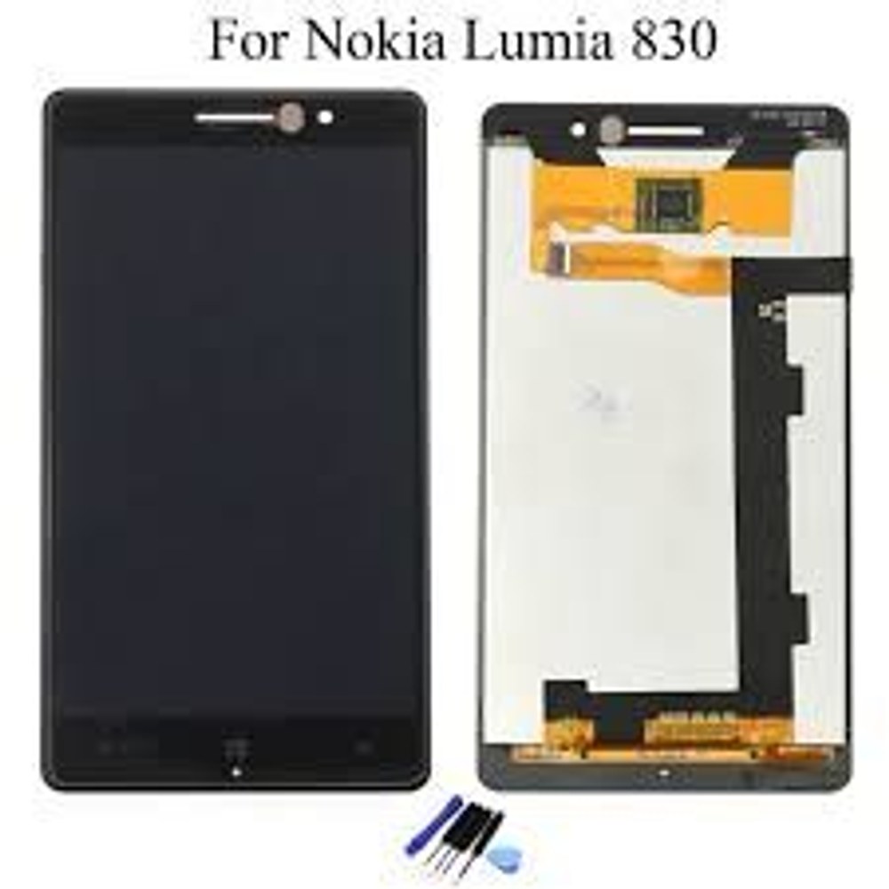 Lcd displej Nokia lumia 830 + dotyková deska + přední kryt černá