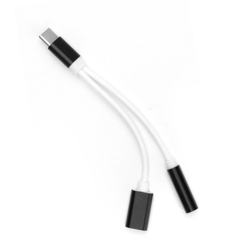 Adaptér HF/audio + nabíjení Typ C do Jack 3,5mm black