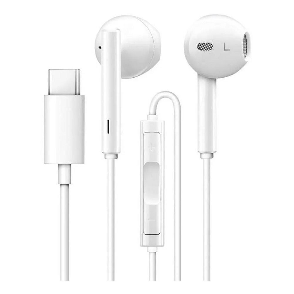 Originální stereo sluchátka Huawei CM33 USB typ C bílá hromadná
