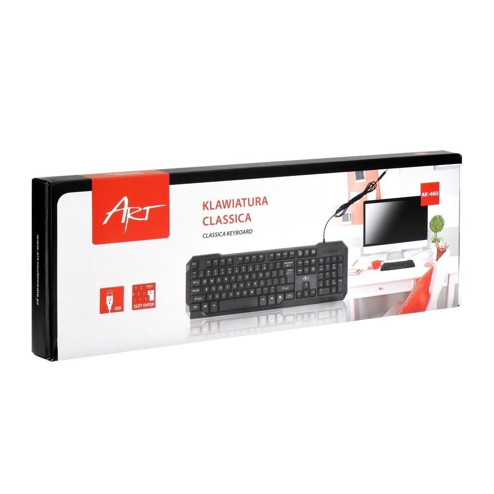 Klávesnice Classic na USB černá ART AK-46U