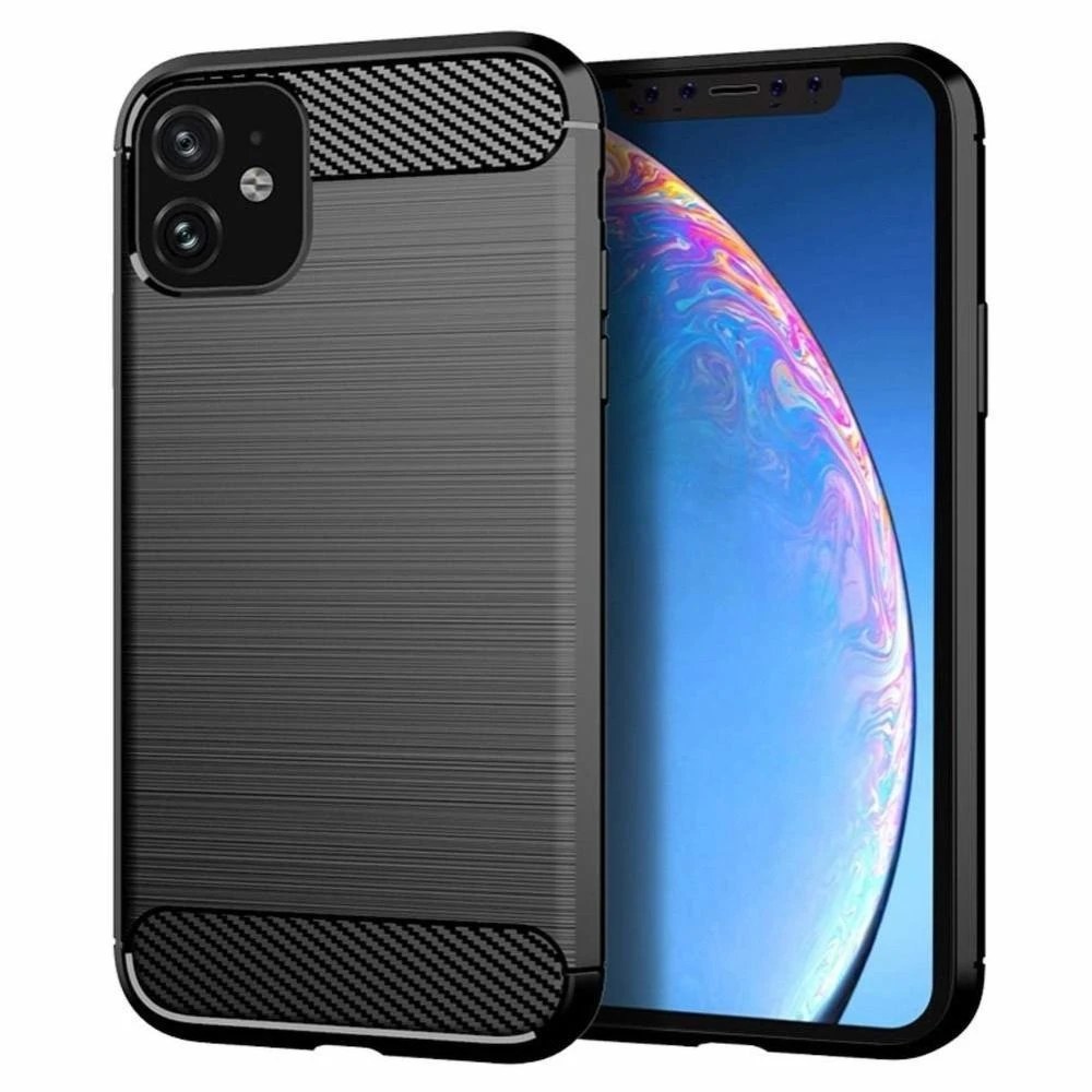 Pouzdro CARBON pro IPHONE 12 MINI černé