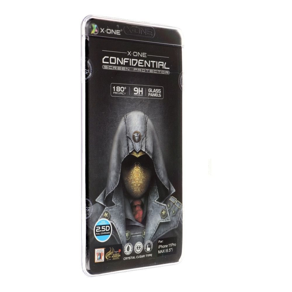 X-ONE Full Cover Extra Strong Privacy – pro iPhone 11 Pro Max (plné lepidlo) tvrzené sklo 9H