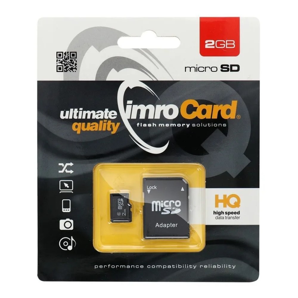 Paměťová karta Imro microSD 2GB s adaptérem