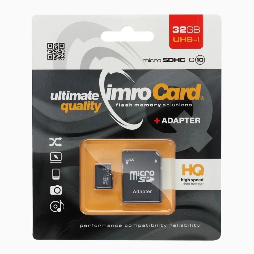 Paměťová karta Imro microSD 32GB s adaptérem / Class 10 UHS