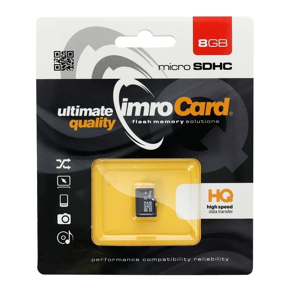 Paměťová karta Imro microSD 8GB bez adaptéru