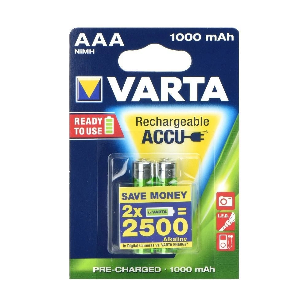 VARTA Akumulátor R3 1000 mAh (AAA) 2SZT. připraven k použití