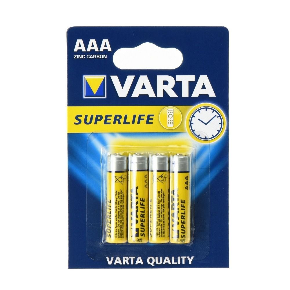 Zinková baterie Varta Superlife R3 (AAA) - 4 kusy
