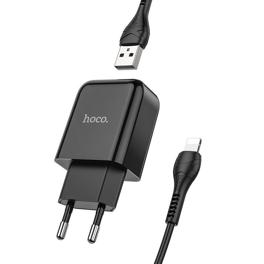 HOCO cestovní nabíječka USB + kabel pro Lightning 8pin 2A N2 Vigor black