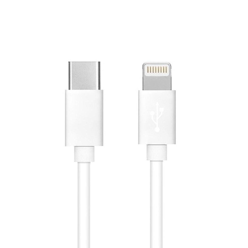 Kabel typu C k iPhone Lightning 8-pin Power Delivery PD20W 3A C291 bílý 1 metr BOX