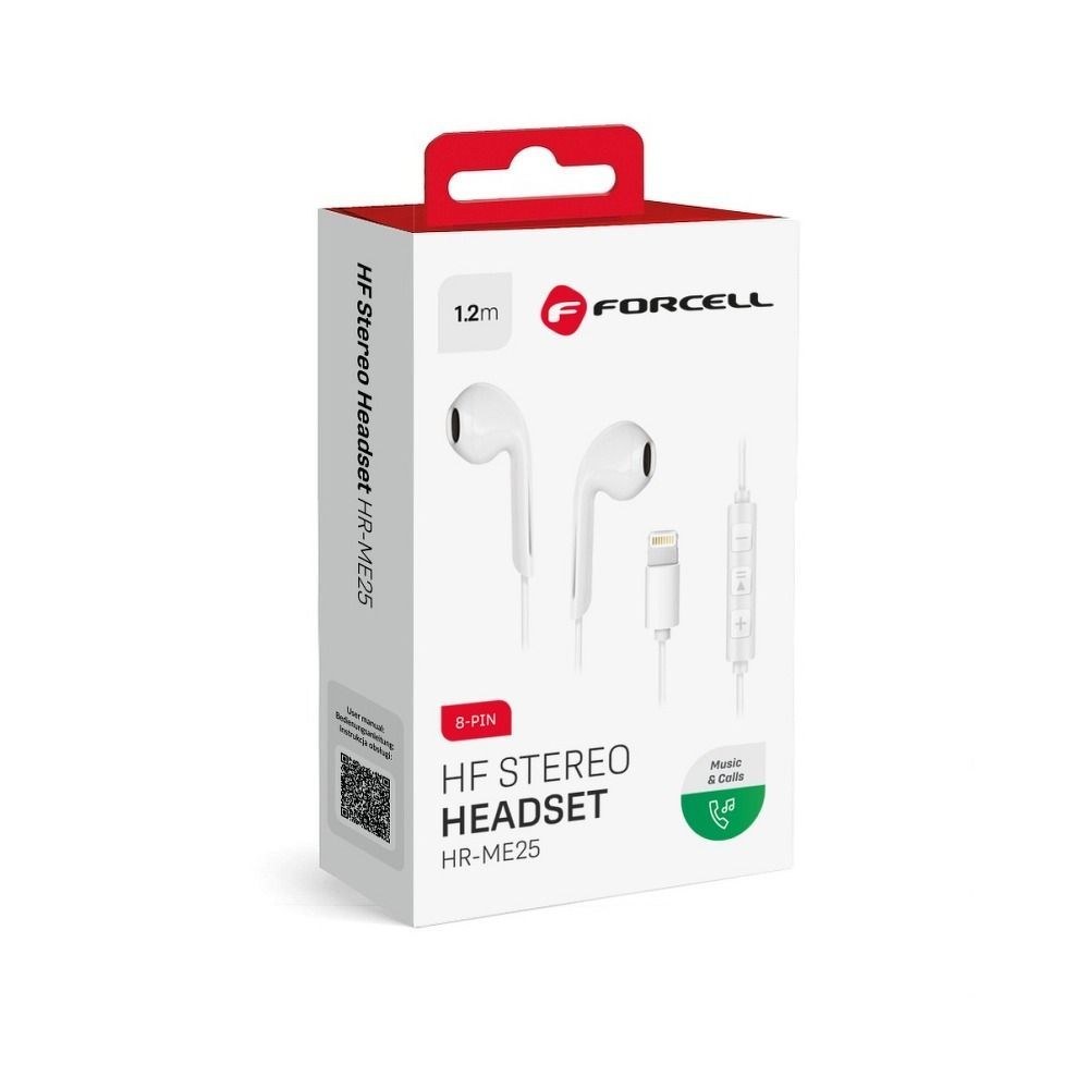 Stereo sluchátka pro Apple iPhone Lightning 8pin NEW BOX bílá