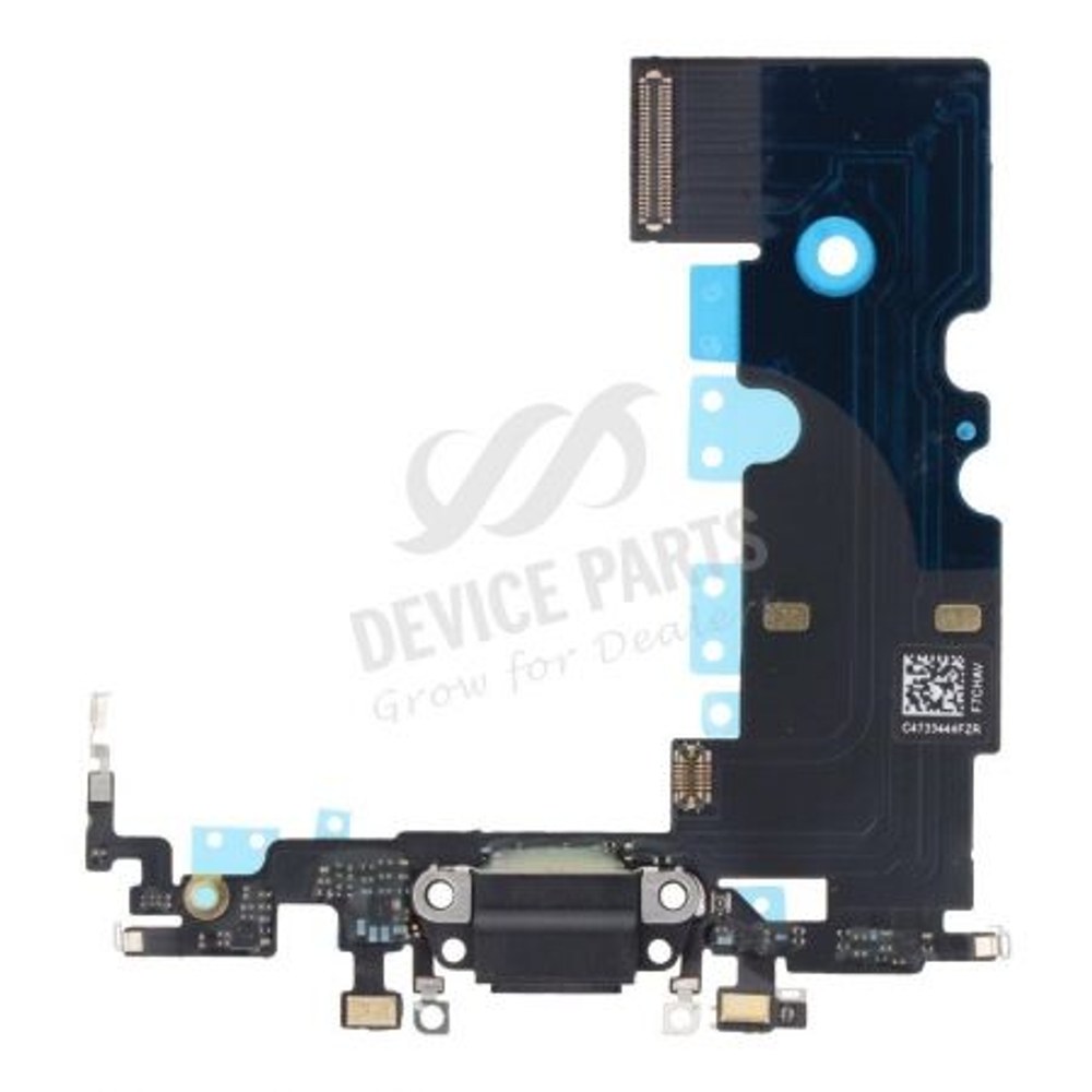 Napájecí a datový konektor s flex kabelem pro Apple iPhone SE 2020 - black (bez loga)