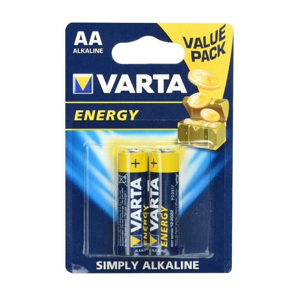 Alkalické baterie Varta R6 (AA) 2 ks Energ