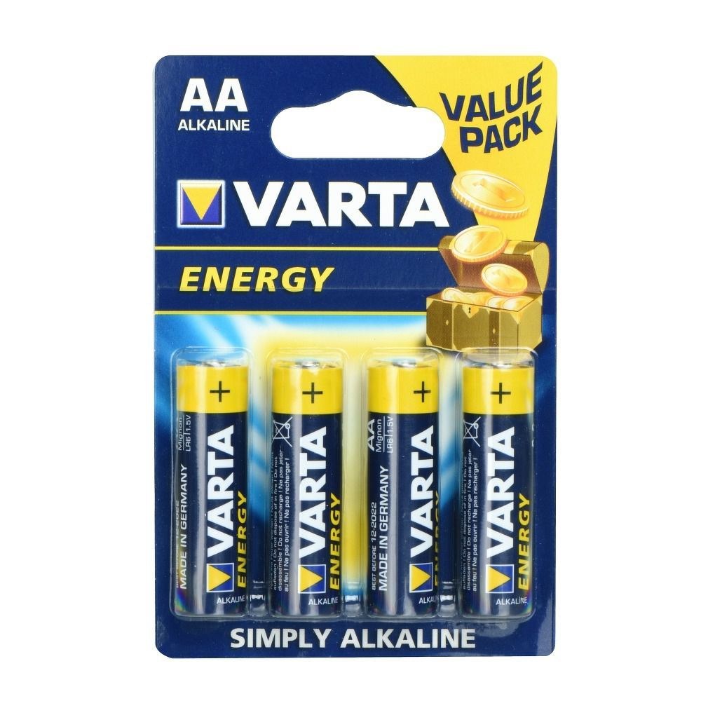 Alkalické baterie Varta R6 (AA) 4 ks Energ
