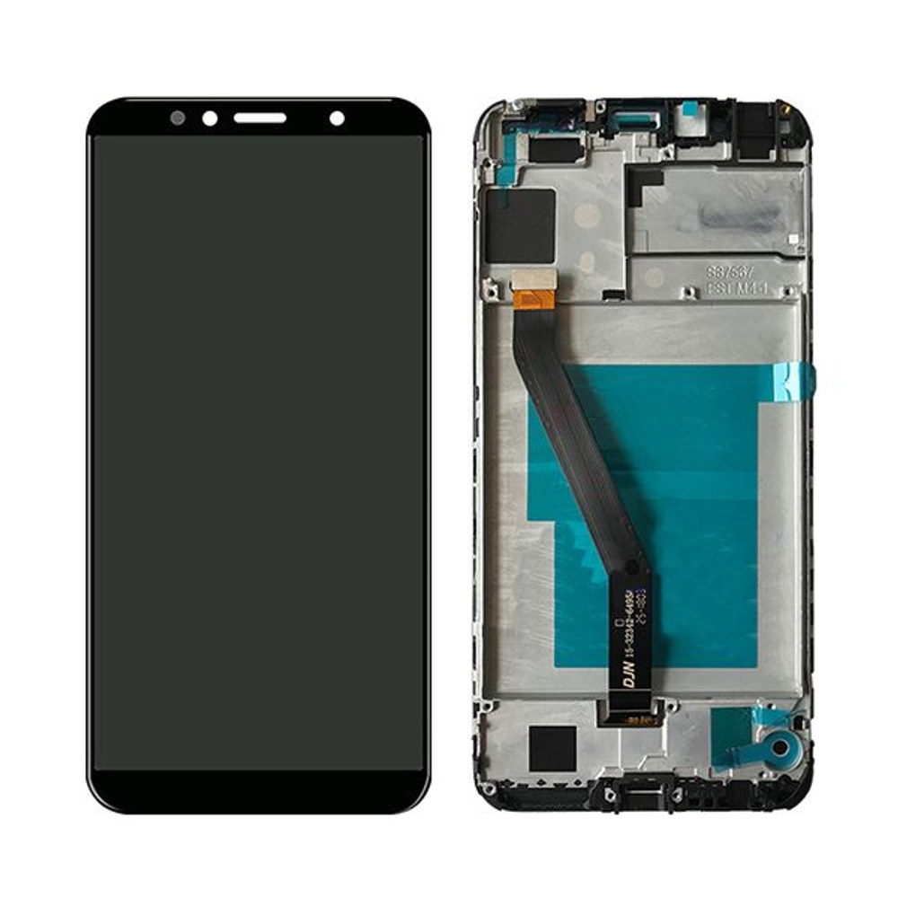 Lcd displej Huawei Y6 (2018) + dotyková deska černá + přední kryt