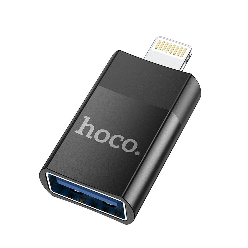HOCO adaptér OTG z USB A (samice) na Lightning 8pinový UA17 black