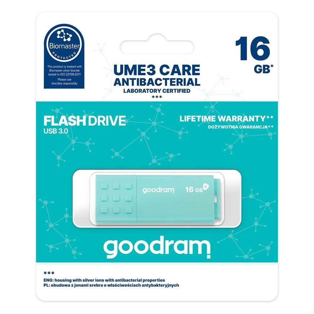 Paměť USB GOODRAM UME3 Care 16 GB USB 3.0 (chráněno Biomaster)