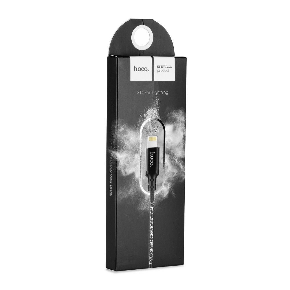 HOCO speed pro iPhone Lightning 8pinový nabíjecí kabel X14 black