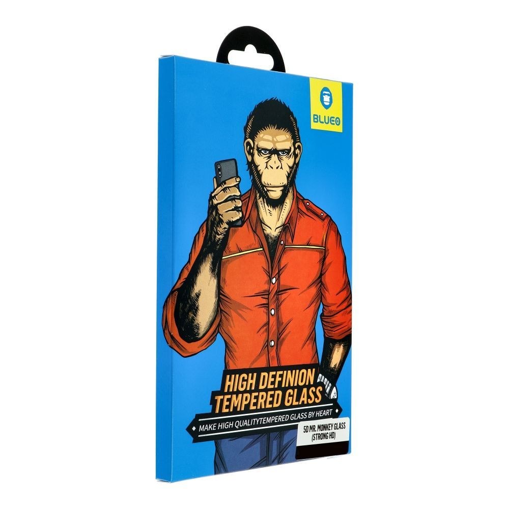 5D sklo Mr. Monkey Glass – Apple iPhone 14 Max černé (silné HD)