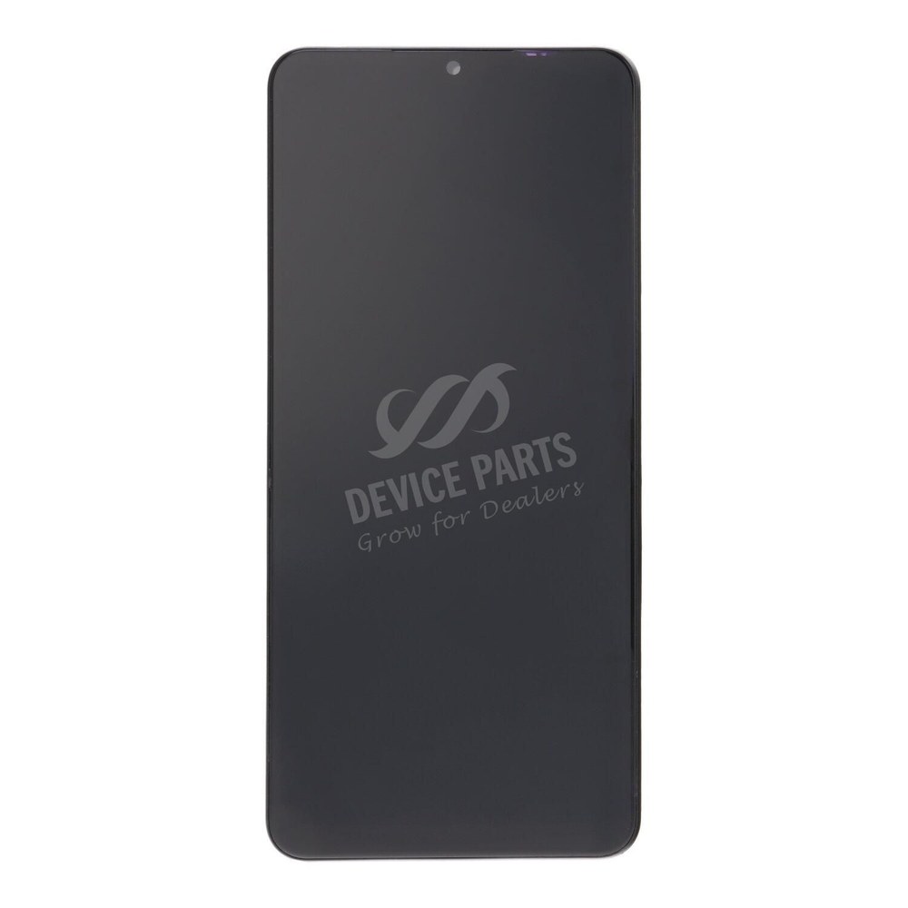LCD Displej pro Samsung Galaxy A12 Black + přední kryt