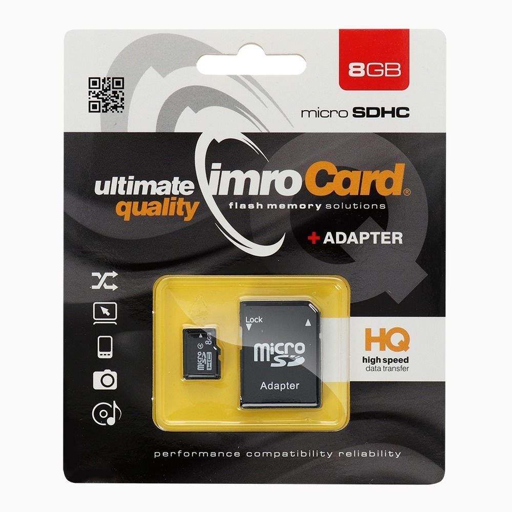 Paměťová karta Imro microSD 8GB s adaptérem