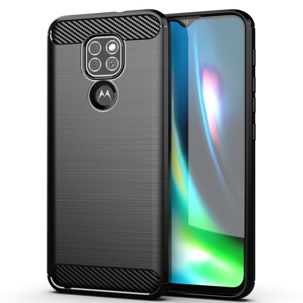 CARBON Case pro MOTOROLA Moto G9 PLAY / E7 PLUS black