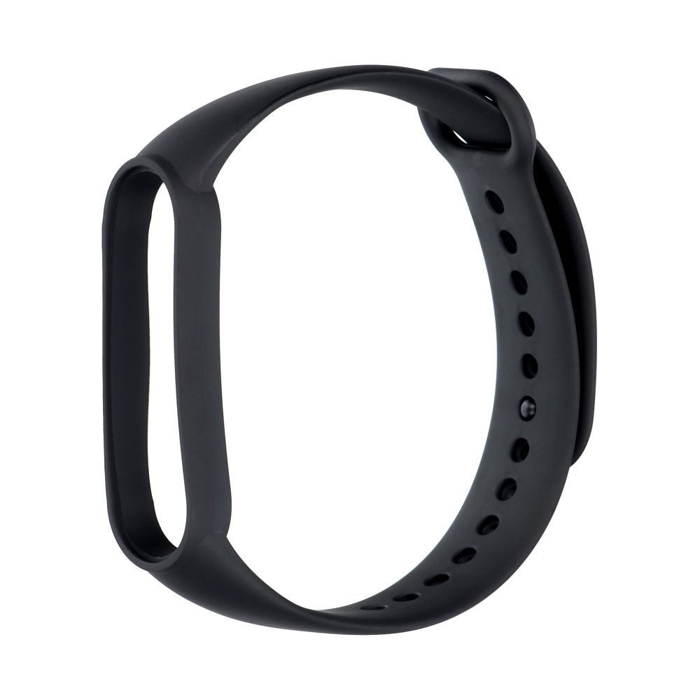 Silikonový pásek pro chytrý náramek Xiaomi Mi Band 3 / 4 / 5 / 6 / 7 black (01)