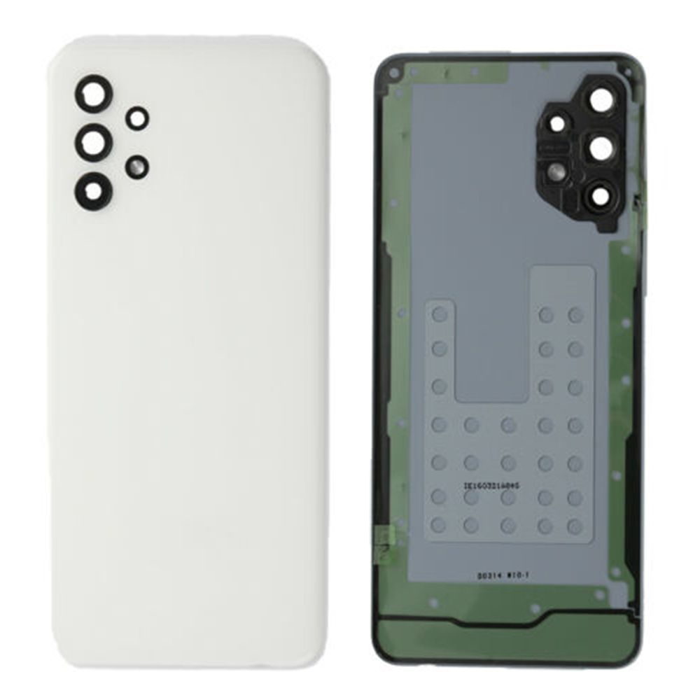Kryt baterie + lepidlo na kryt baterie + čočka a rámeček zadního fotoaparátu pro Samsung Galaxy A32 5G White Originál