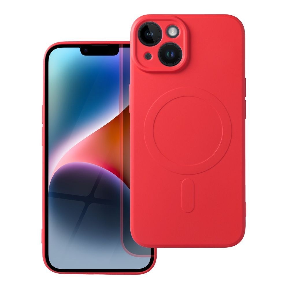 Silikonové pouzdro Mag Cover pro IPHONE 14 červené