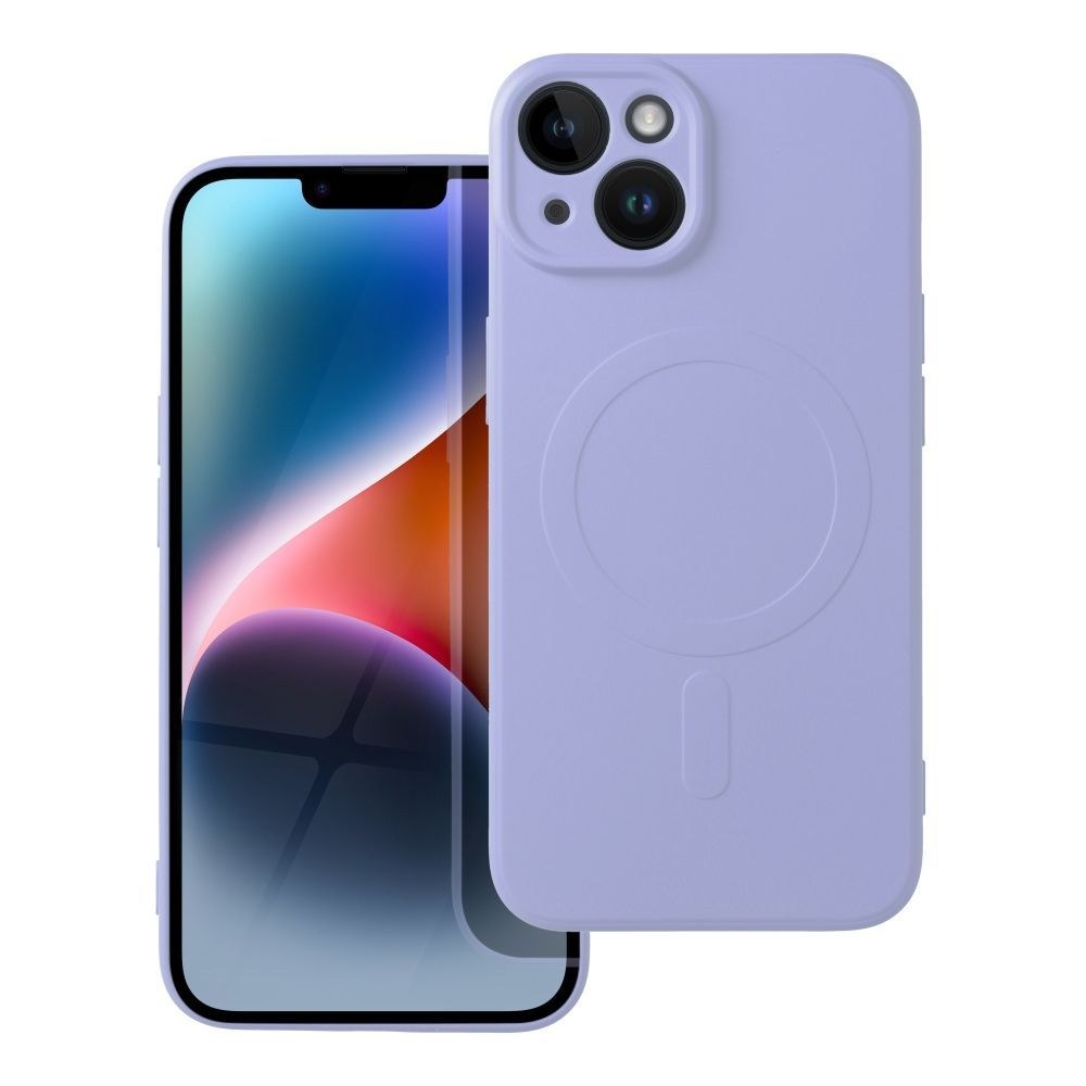 Silikonové pouzdro Mag Cover pro IPHONE 14 fialové