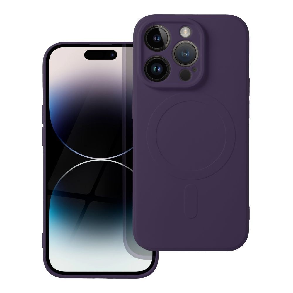 Silikonové pouzdro Mag Cover pro IPHONE 14 PRO tmavě fialové