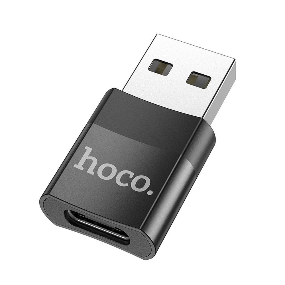 HOCO adaptér OTG z USB A (samice) na typ C UA17 black