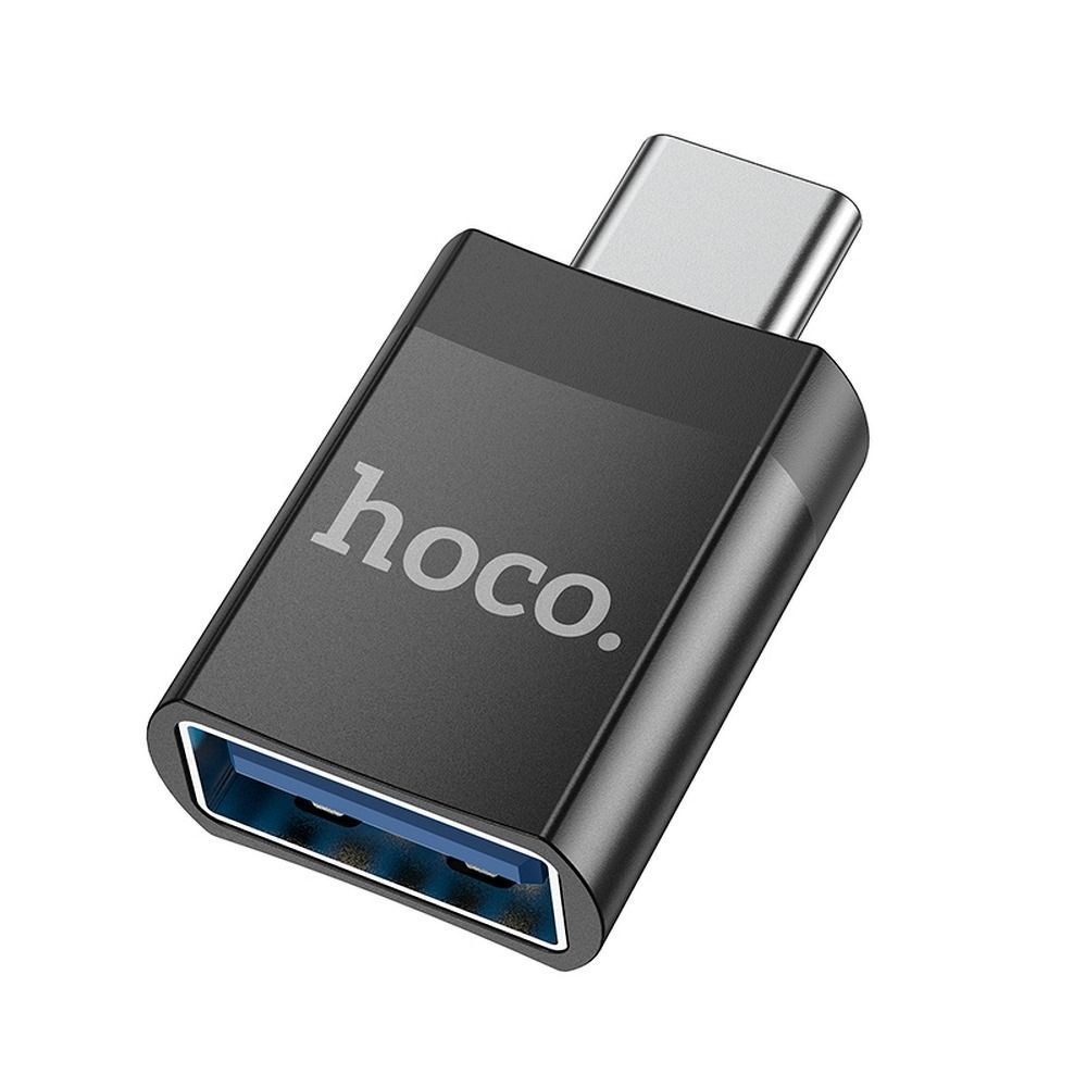 HOCO adaptér OTG z USB A (samice) na typ C UA17 black
