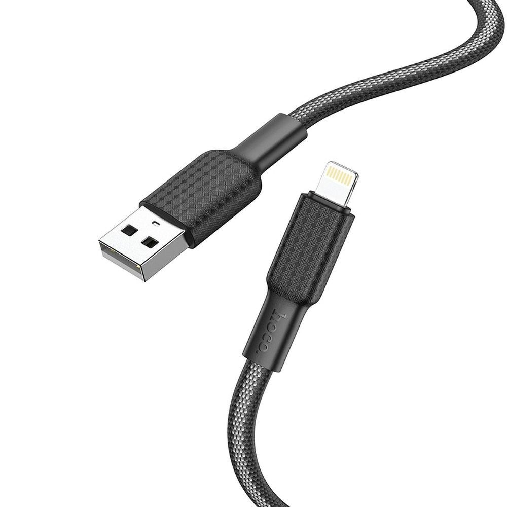 HOCO kabel USB do iPhone Lightning 8-pin 2,4A Jaeger X69 1m černá bílá