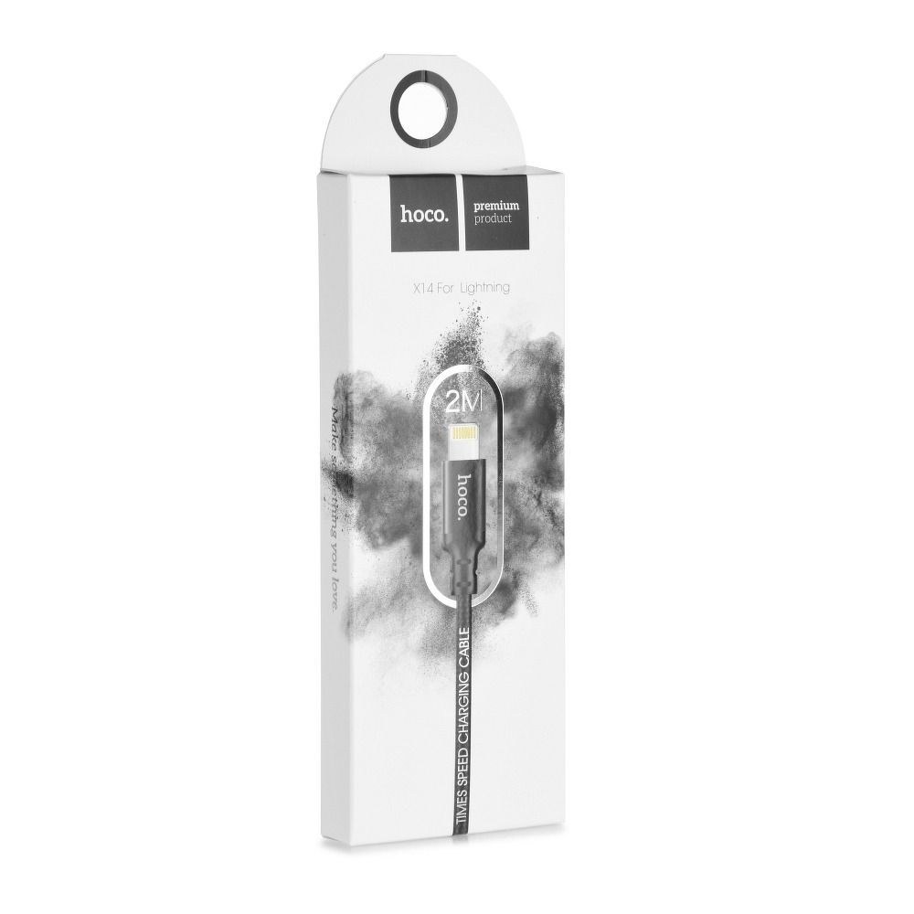 HOCO speed pro iPhone Lightning 8pinový nabíjecí kabel X14 black 2 metry