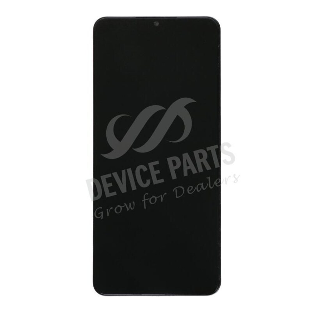 LCD displej + přední kryt pro Samsung Galaxy M12 Black Originál