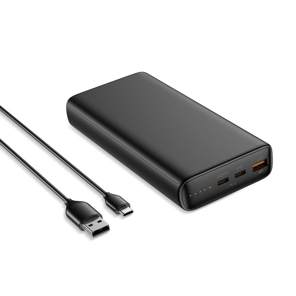 Power banka VEGER T100 - 20 000mAh LCD Quick Charge PD65W černá (také pro notebook) (W2032C-100)