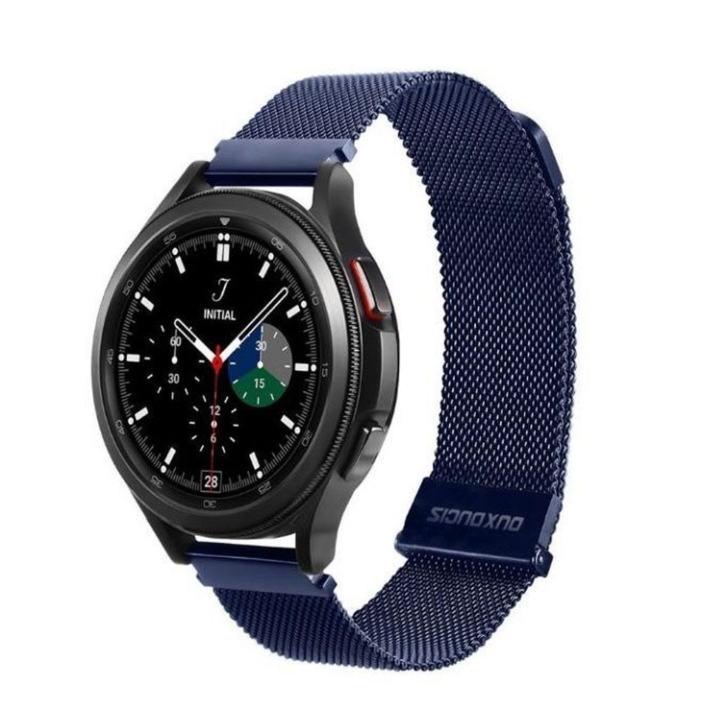DUX DUCIS Milanese - magnetický řemínek z nerezové oceli pro Samsung Galaxy Watch / Huawei Watch / Honor Watch (20mm pásek) modrý