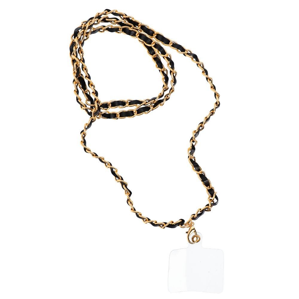 STRAP přívěsek na telefon / délka kabelu 116cm (58cm do poutka) / na krk - black