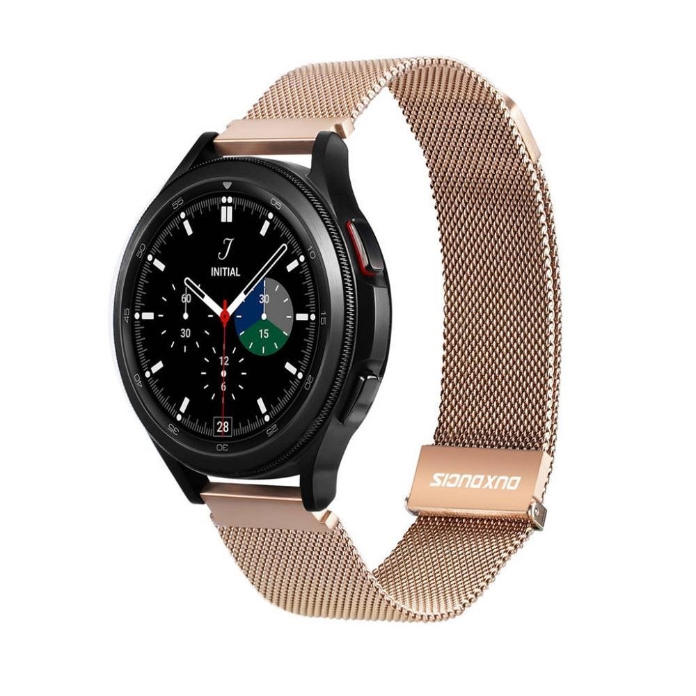 DUX DUCIS Milanese - magnetický řemínek z nerezové oceli pro Samsung Galaxy Watch / Huawei Watch / Honor Watch / Xiaomi Watch (22mm pásek) zlatý
