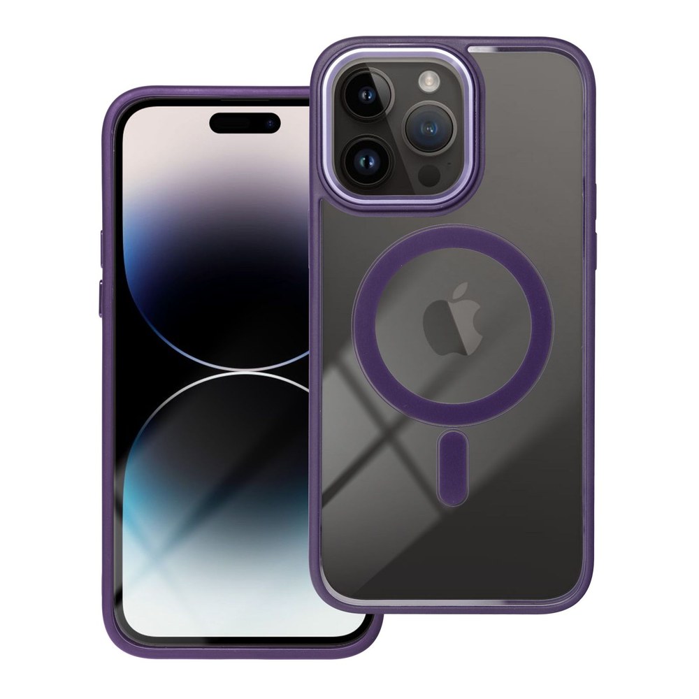 Pouzdro Color Edge Mag Cover kompatibilní s MagSafe pro IPHONE 13 PRO MAX tmavě fialové
