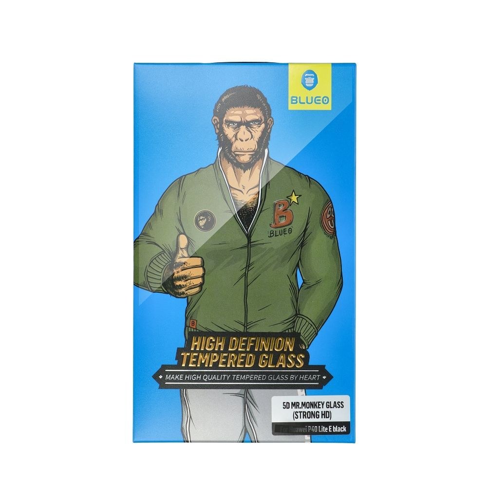 5D sklo Mr. Monkey Glass – Apple iPhone 15 Pro černé (silné HD)
