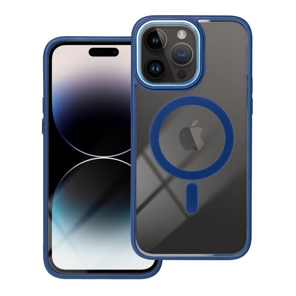 Pouzdro Color Edge Mag Cover kompatibilní s MagSafe pro IPHONE 15 tmavě modrá