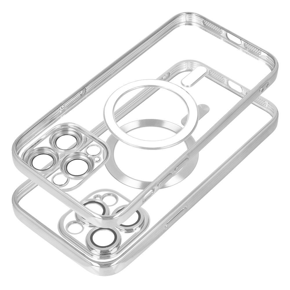 Pouzdro Electro Mag Cover kompatibilní s MagSafe pro IPHONE 15 PRO MAX stříbrné