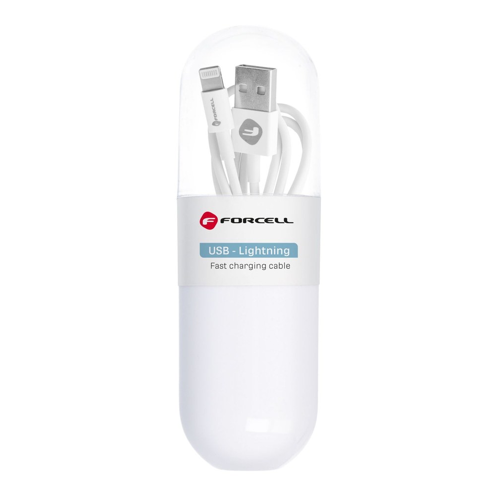 Kabel USB to iPhone Lightning 8-pin 1A C601 TUBE bílá 1 metr