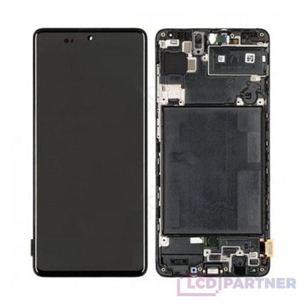 Samsung Galaxy A71 SM-A715F LCD + dotyková deska + přední kryt black oled lcd