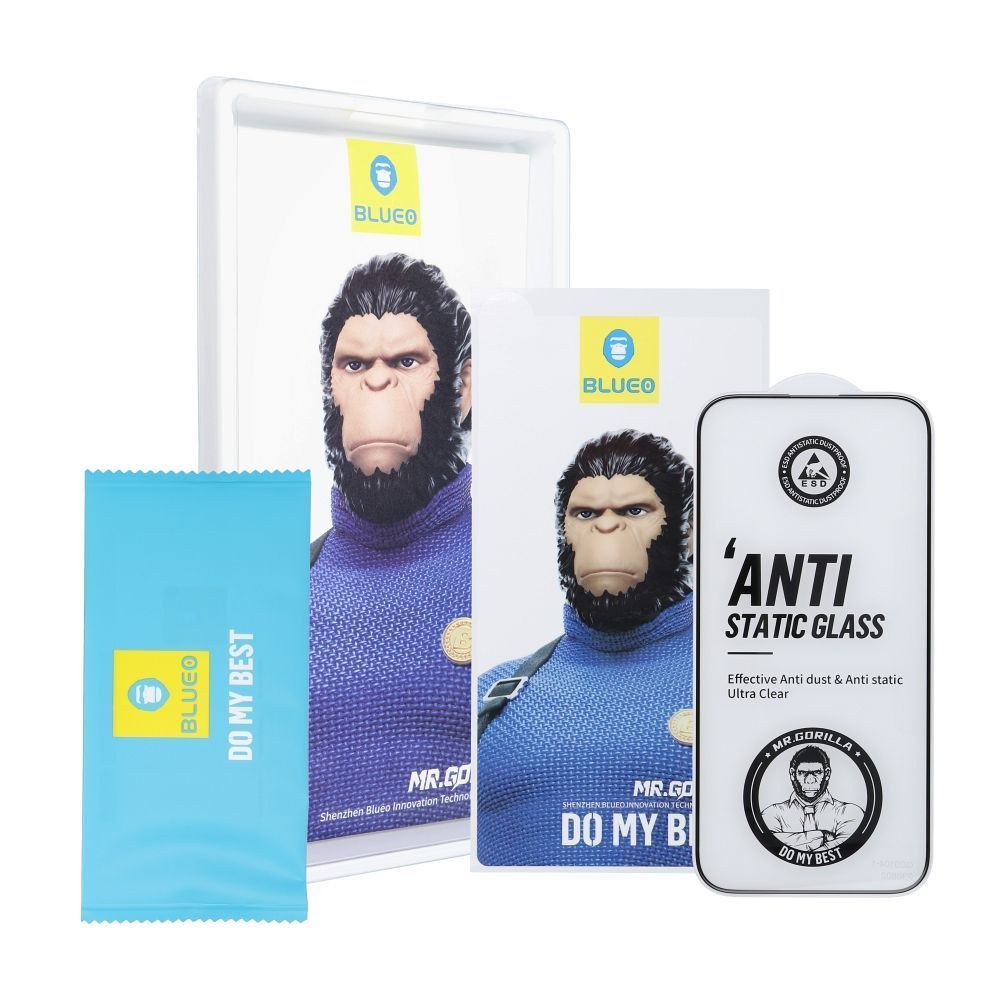 5D sklo Mr. Monkey Glass – pro Samsung Galaxy S24 Plus černé (Strong Lite)